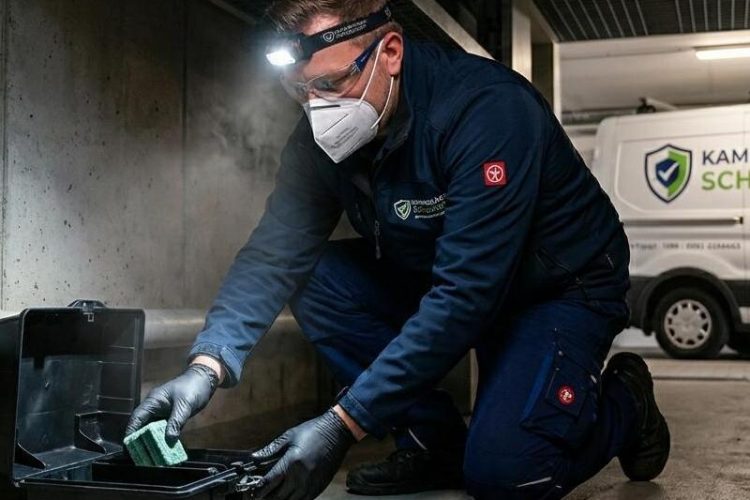 Kammerjäger Schädlingsbekämpfung Schulhoff - Mitarbeiter bei der Arbeit