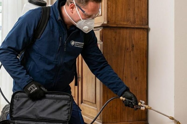 Kammerjäger Schädlingsbekämpfung Schulhoff - Mitarbeiter bei der Arbeit