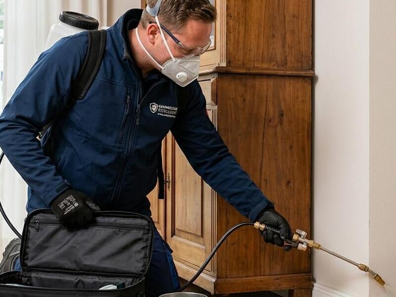 Kammerjäger Schädlingsbekämpfung Schulhoff - Mitarbeiter bei der Arbeit